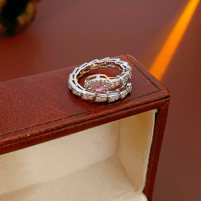 Luminique store | Snake-Shaped Open Zircon Ring