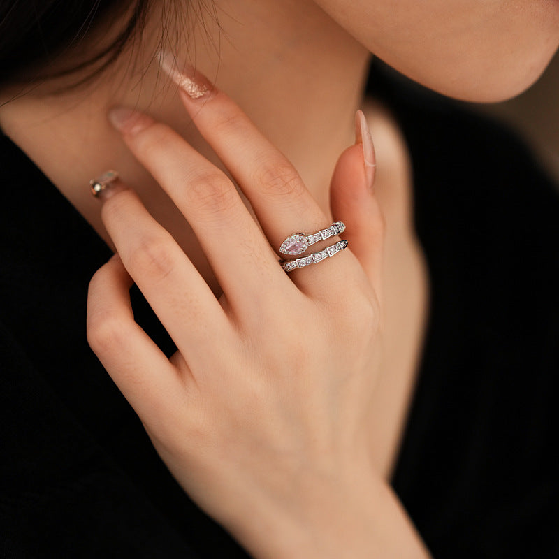 Luminique store | Snake-Shaped Open Zircon Ring