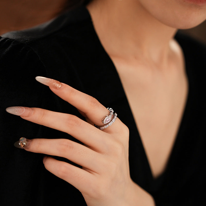 Luminique store | Snake-Shaped Open Zircon Ring