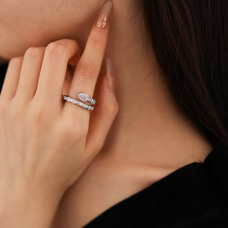 Luminique store | Snake-Shaped Open Zircon Ring