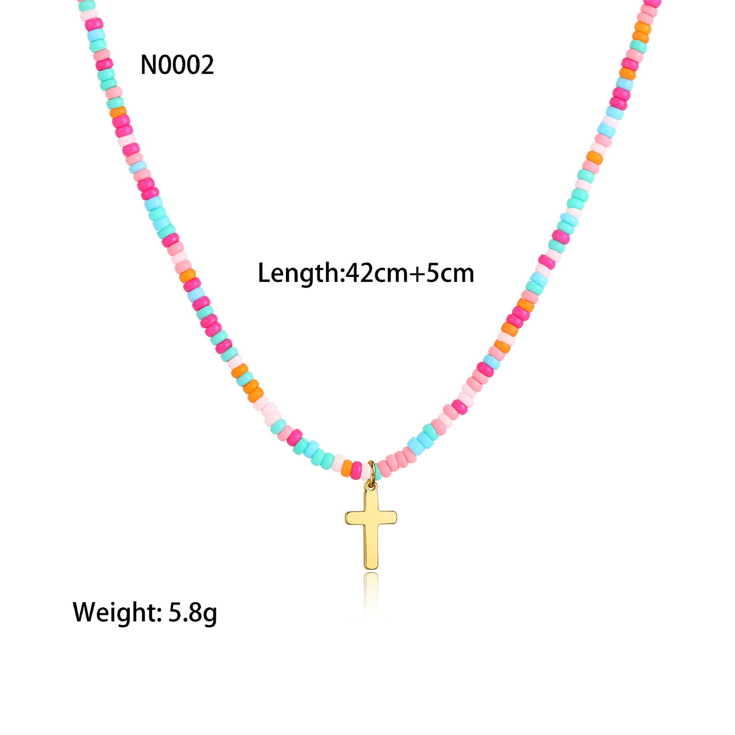 Luminique store | Minimalist Cross Necklace with Diamond Inlay