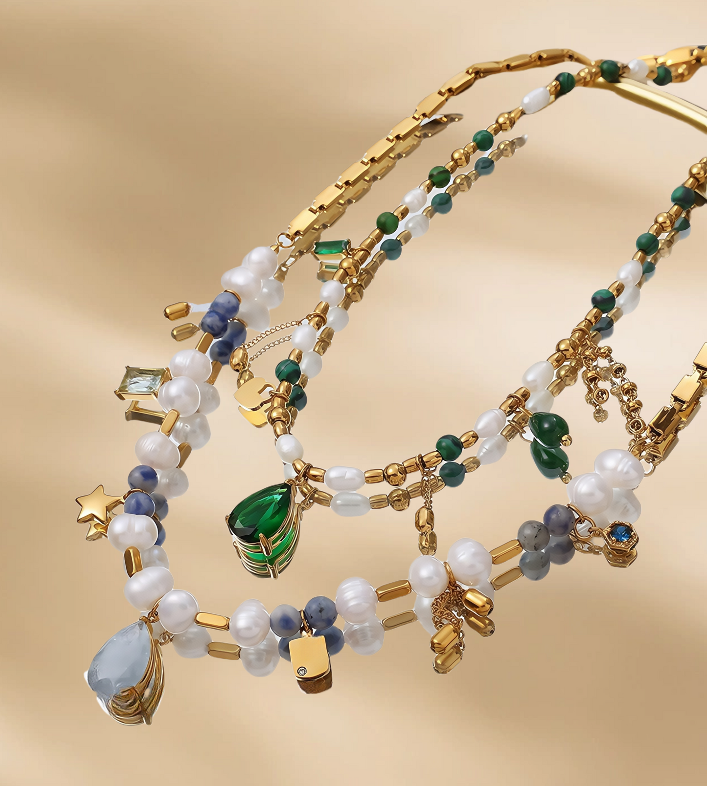 Luminique store | Natural Pearl Vintage Necklace Jewelry