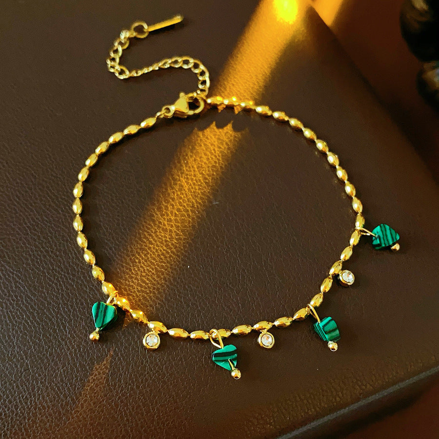 Luminique store | Minimalist Green Malachite Bracelet
