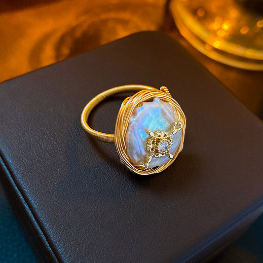 Luminique store | Baroque Pearl Luxury Ring