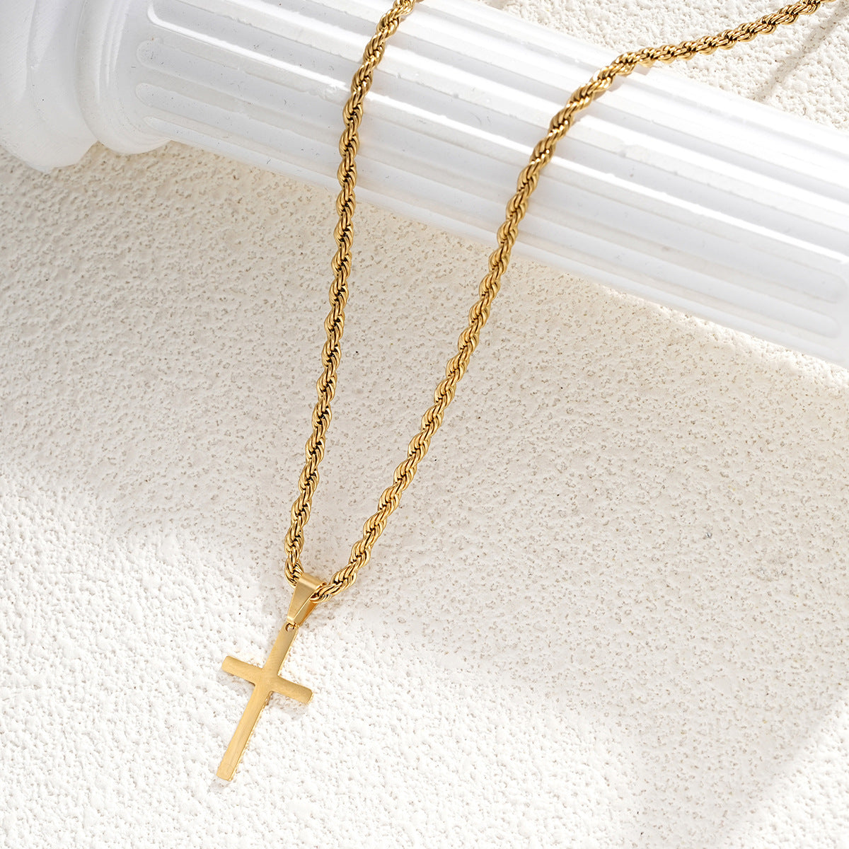 Luminique Store |   Gold Thick-Chain Minimalist Stylish Cross
