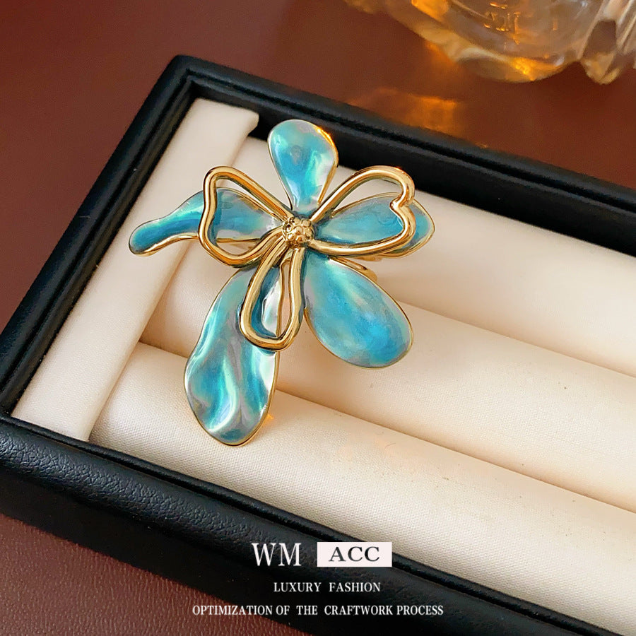 Luminique store | Blue Bloom Statement Ring