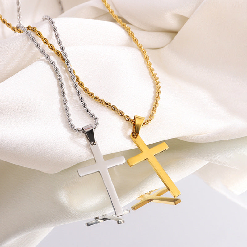 Luminique Store |   Gold Thick-Chain Minimalist Stylish Cross
