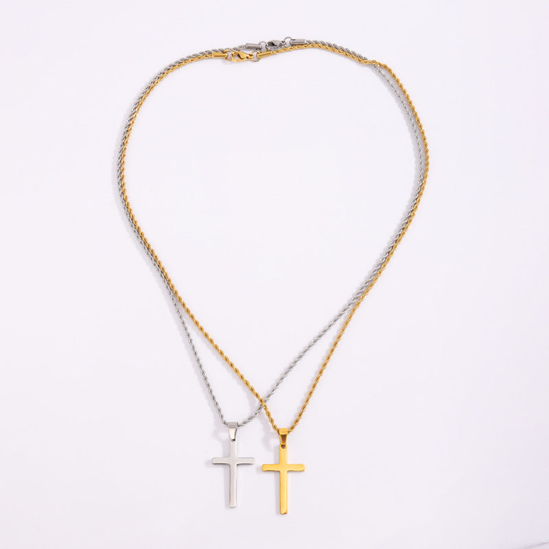 Luminique Store |   Gold Thick-Chain Minimalist Stylish Cross