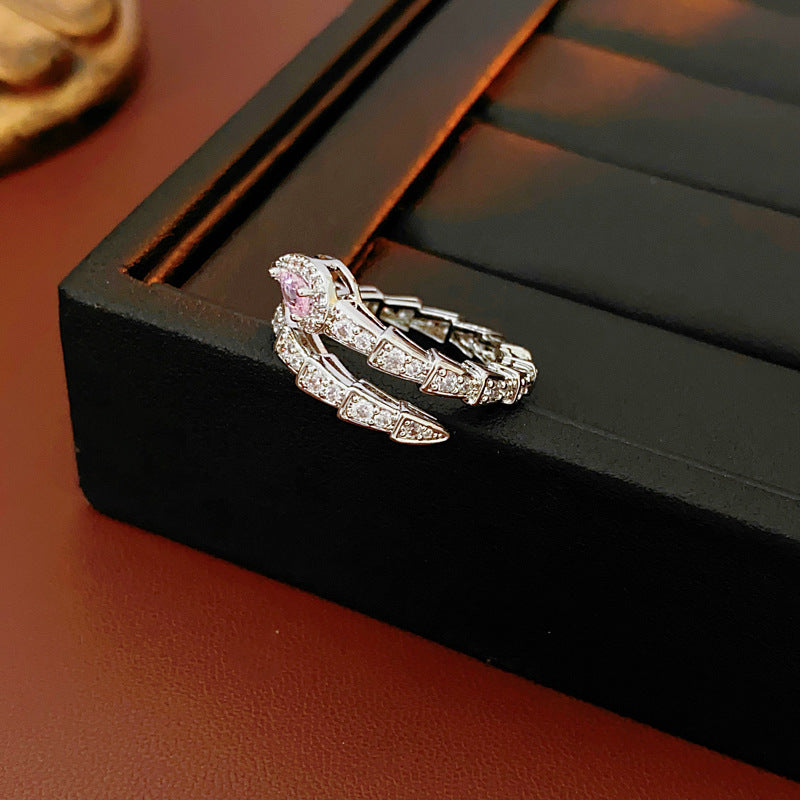 Luminique store | Snake-Shaped Open Zircon Ring