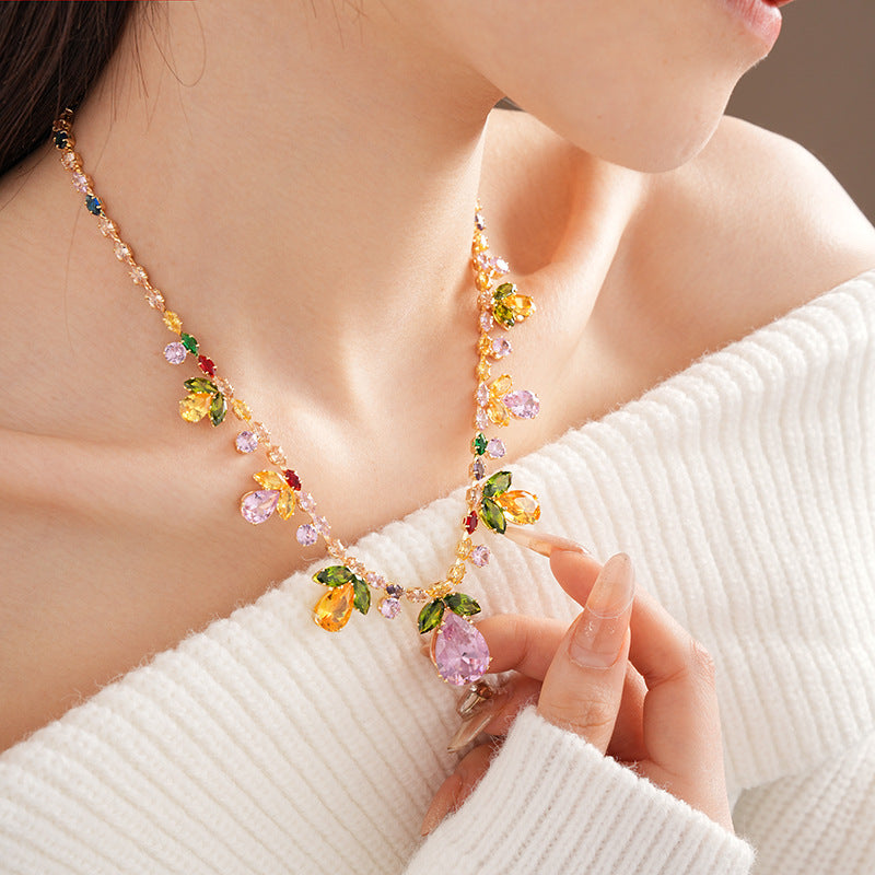 Luminique store | Woodland Pastel Fruit Whimsical Necklace