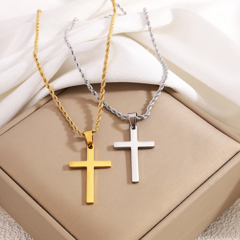 Luminique Store |   Gold Thick-Chain Minimalist Stylish Cross