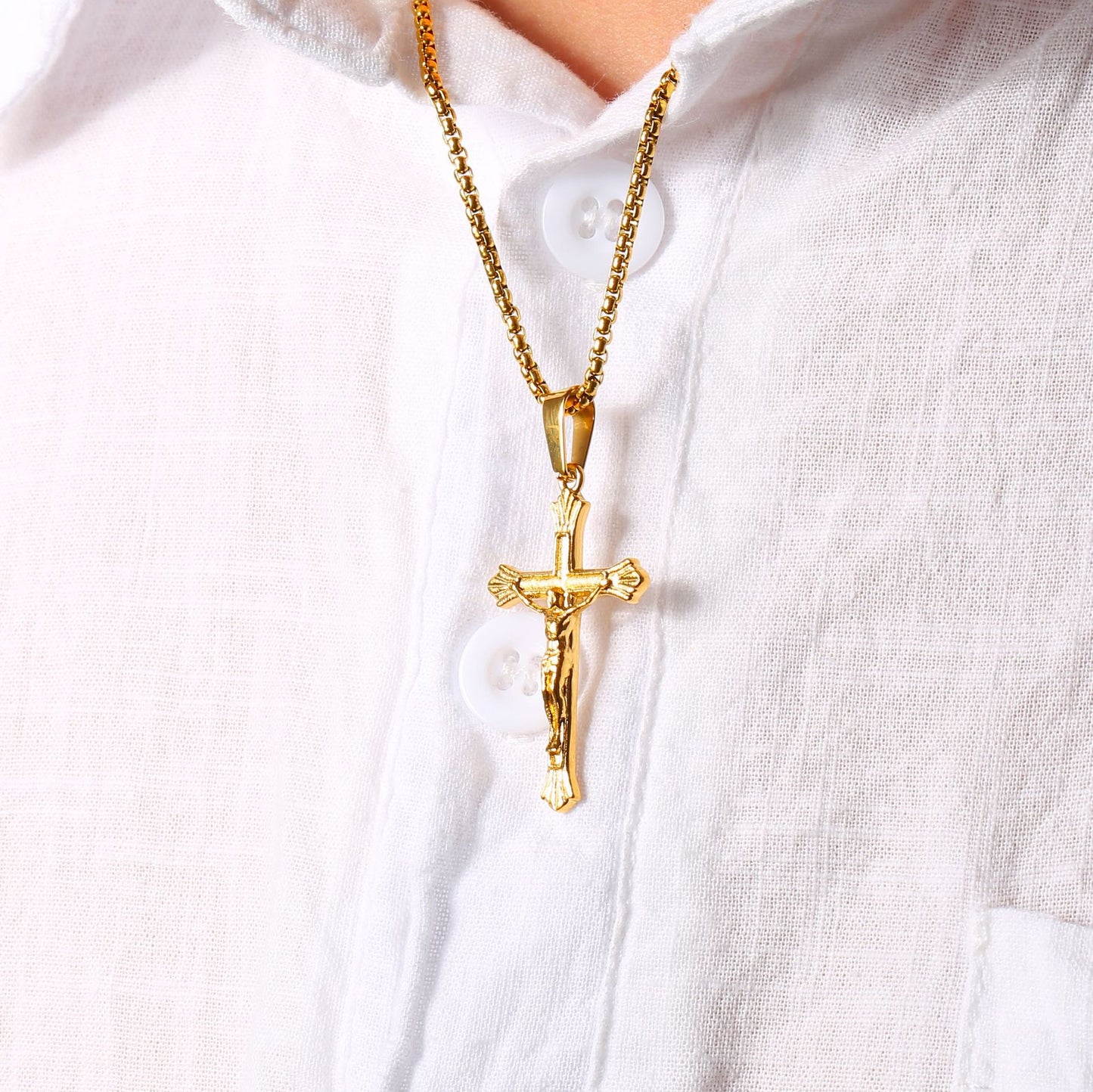 Luminique store | All - titanium steel cross necklace