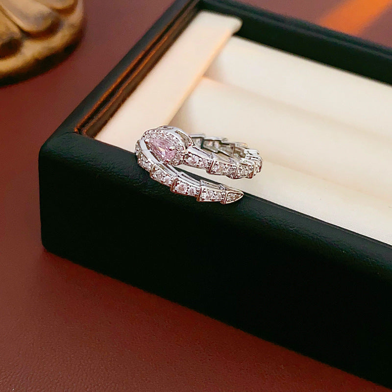Luminique store | Snake-Shaped Open Zircon Ring
