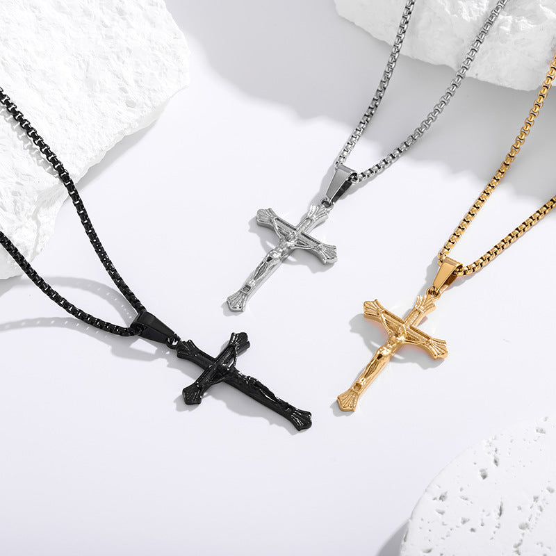Luminique store | All - titanium steel cross necklace