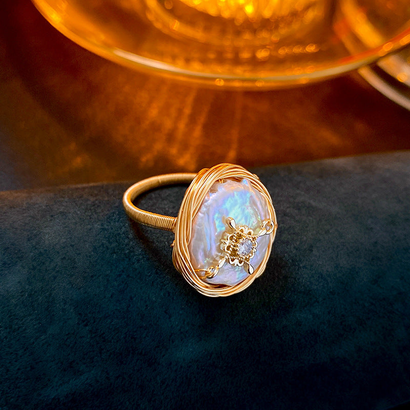 Luminique store | Baroque Pearl Luxury Ring