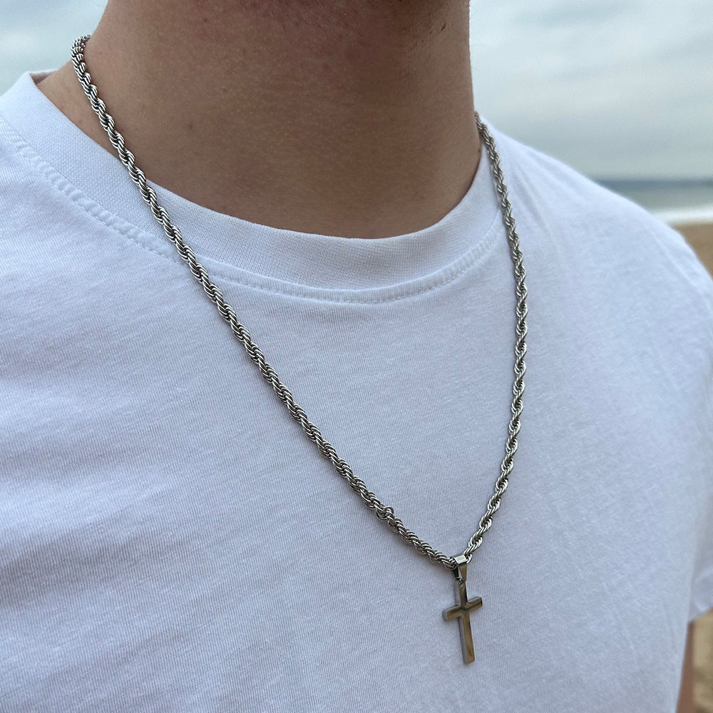 Luminique Store |   Gold Thick-Chain Minimalist Stylish Cross