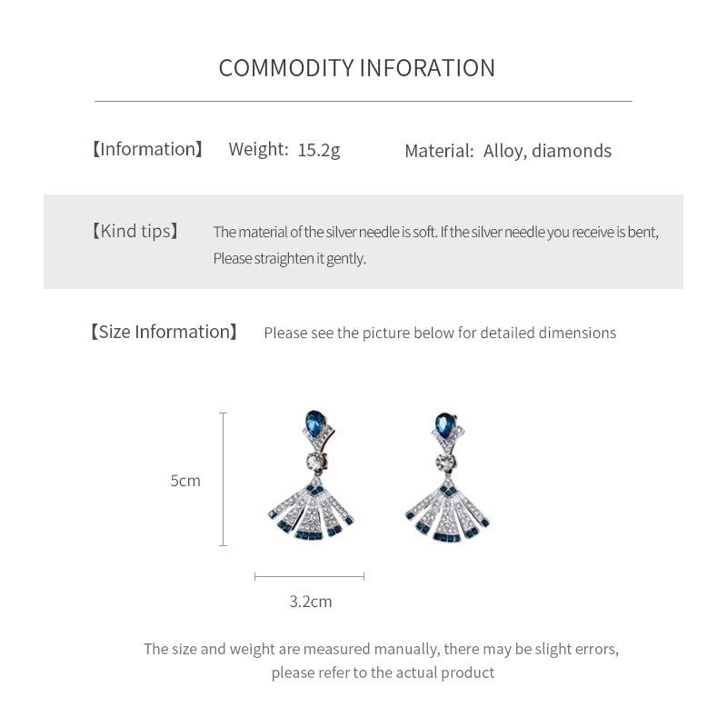Luminique store | Fan-Shaped Diamond Earrings