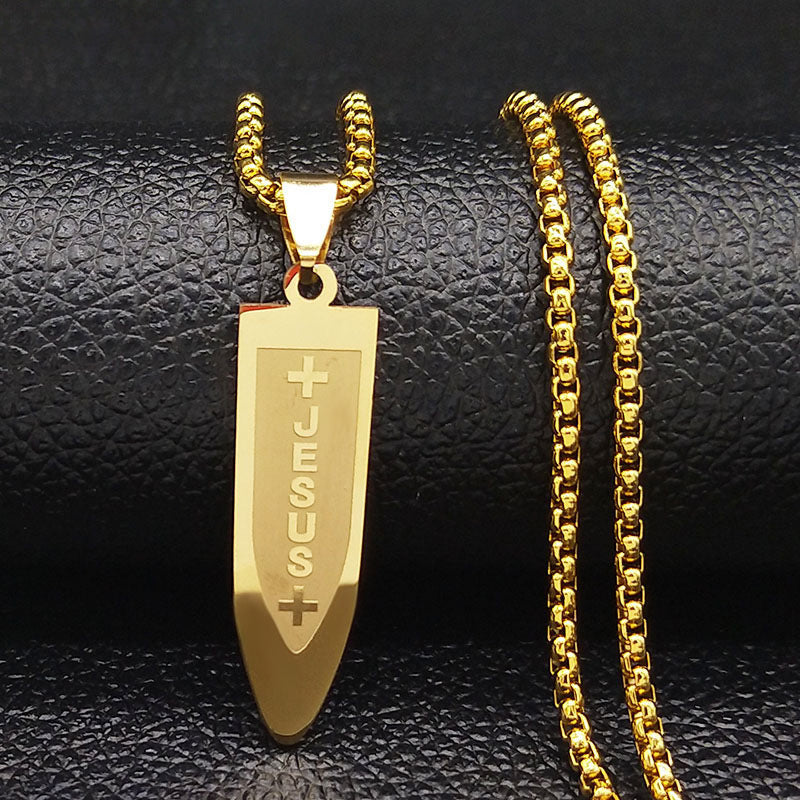 Luminique store |   golden shield cross