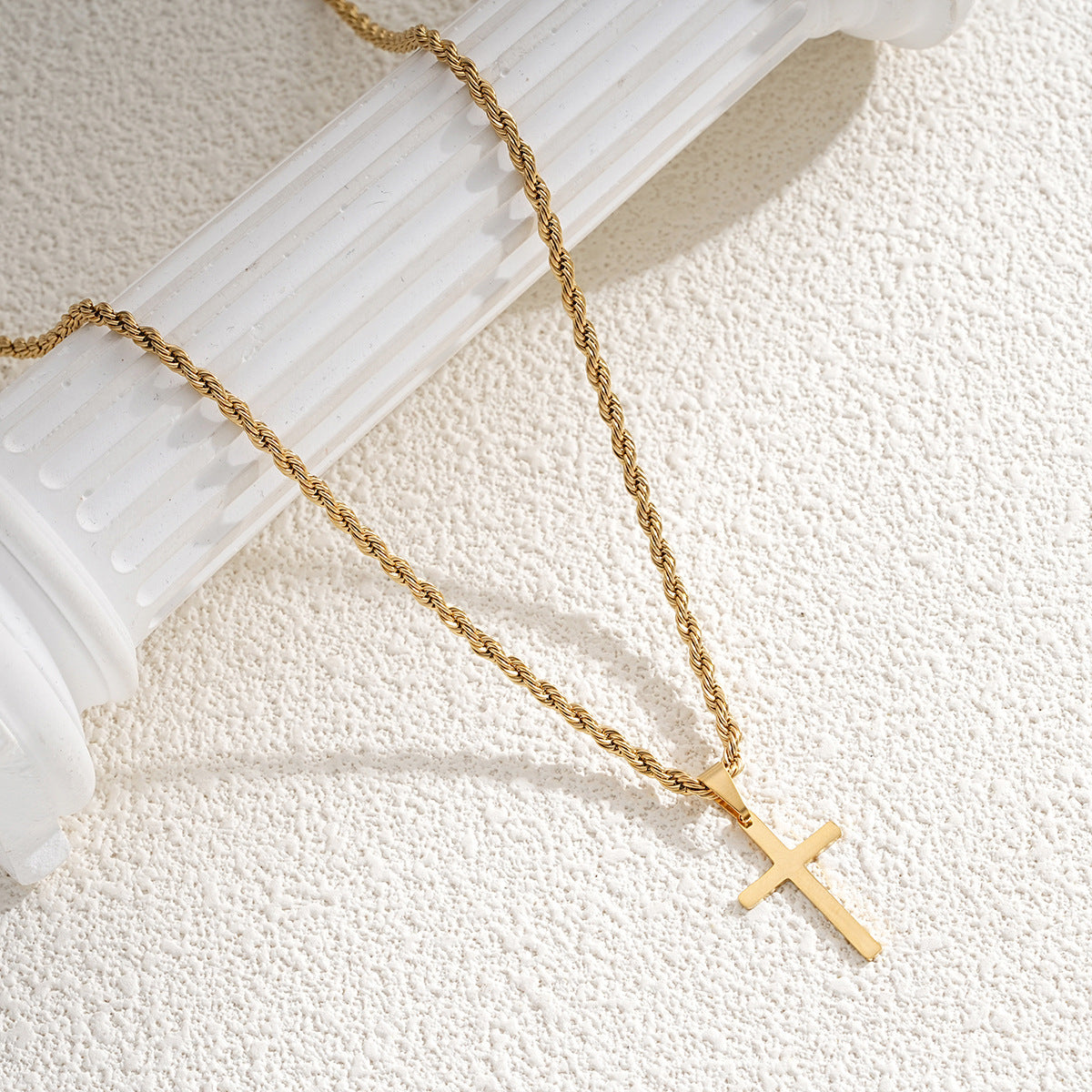 Luminique Store |   Gold Thick-Chain Minimalist Stylish Cross