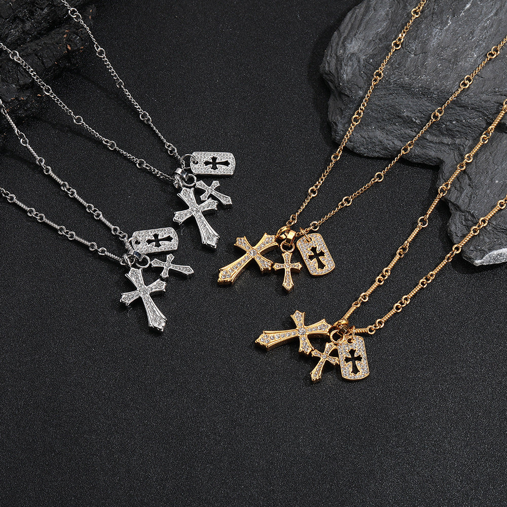 Luminique store | Versatile Cross Titanium Steel Necklace
