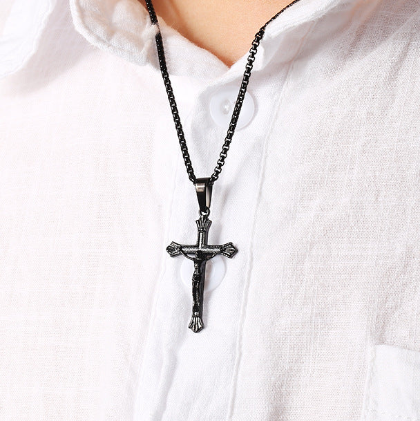 Luminique store | All - titanium steel cross necklace