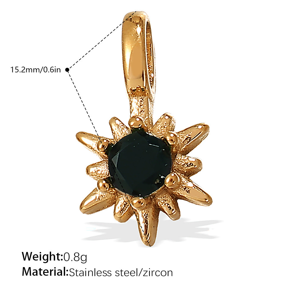 Luminique store | Geometric Star Pendant with Rainbow Gems - DIY Charm Necklace
