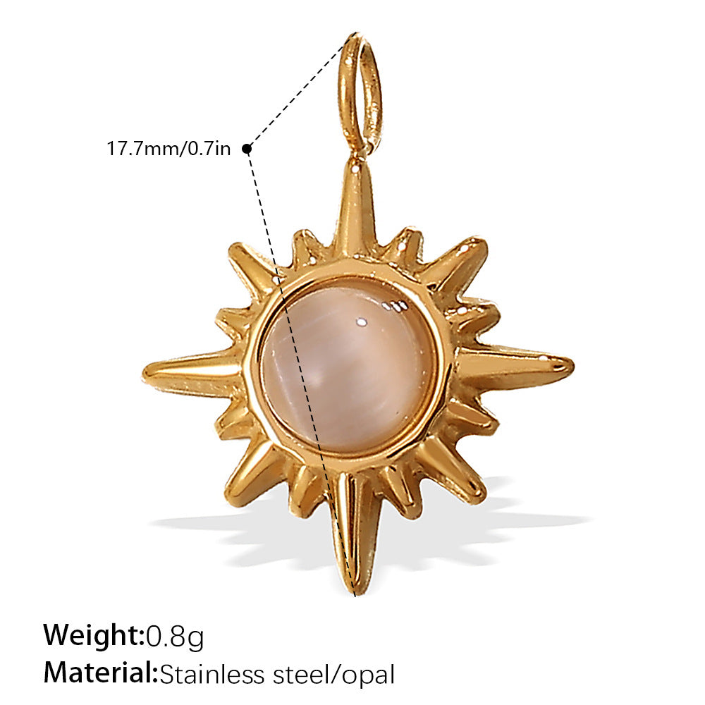 Luminique store | Geometric Star Pendant with Rainbow Gems - DIY Charm Necklace