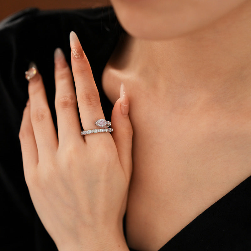 Luminique store | Snake-Shaped Open Zircon Ring