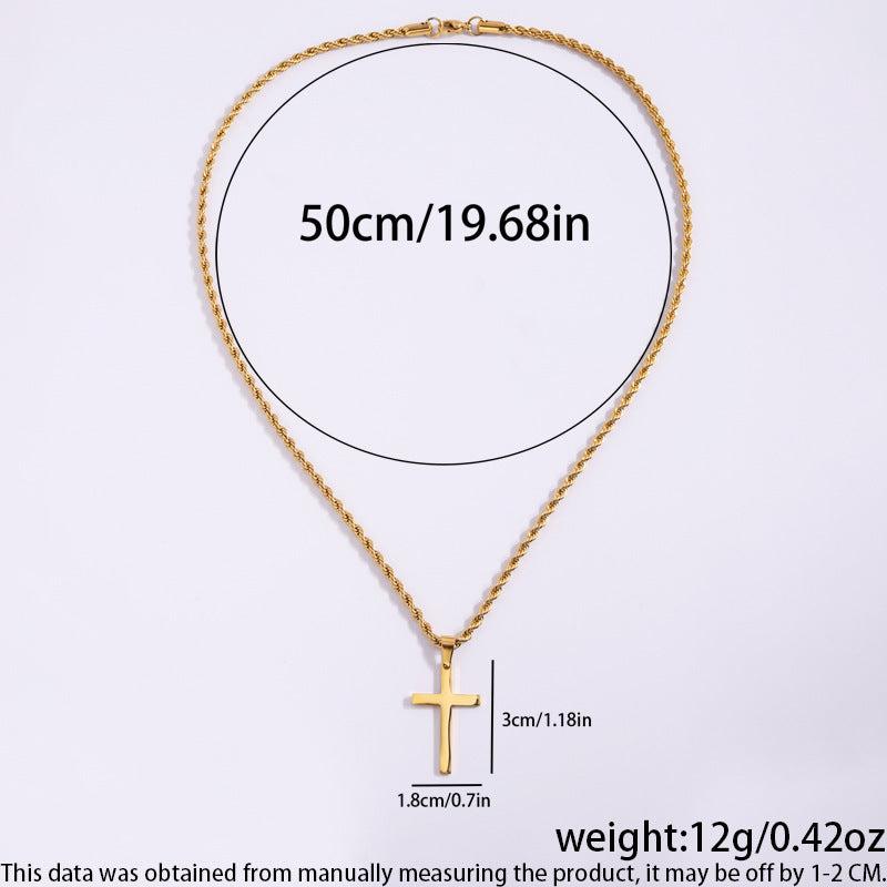 Luminique Store |   Gold Thick-Chain Minimalist Stylish Cross