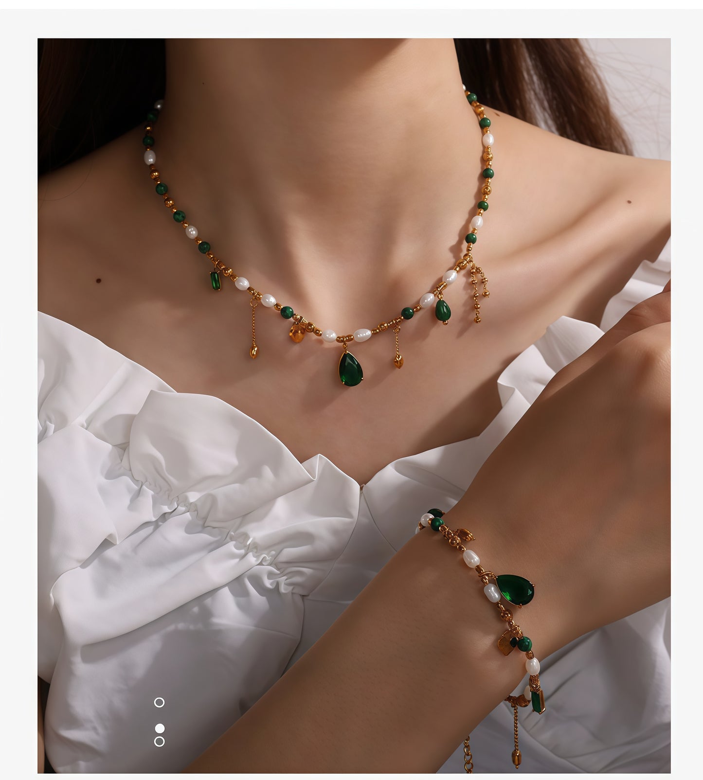 Luminique store | Natural Pearl Vintage Necklace Jewelry