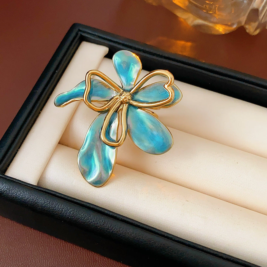 Luminique store | Blue Bloom Statement Ring