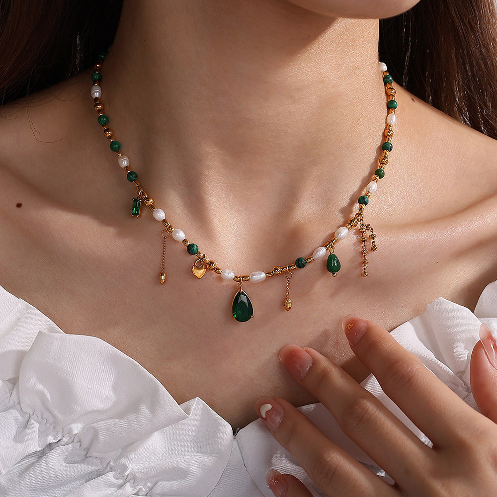 Luminique store | Natural Pearl Vintage Necklace Jewelry