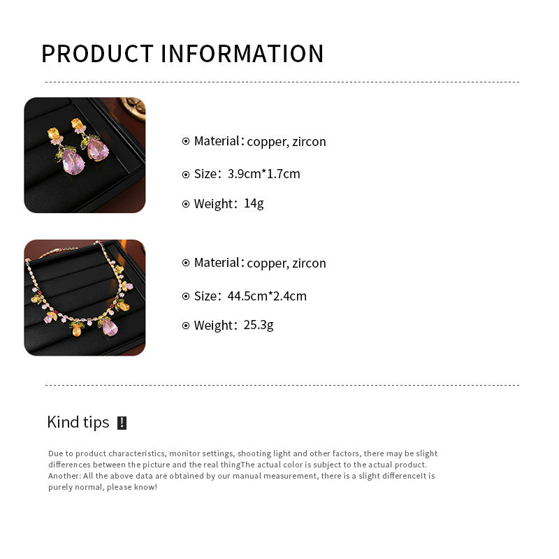 Luminique store | Woodland Pastel Fruit Whimsical Necklace