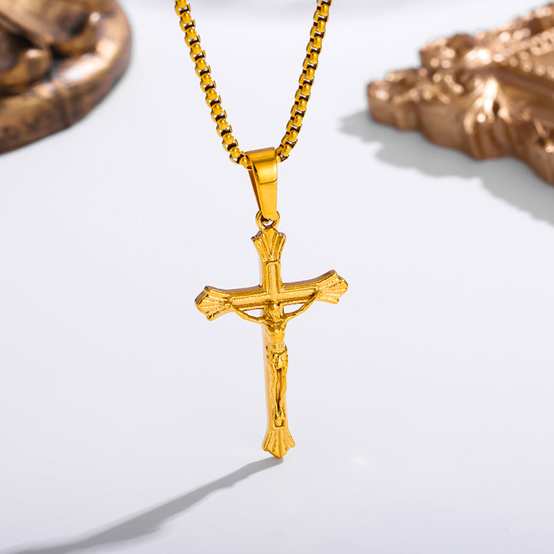 Luminique store | All - titanium steel cross necklace