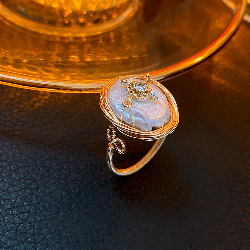 Luminique store | Baroque Pearl Luxury Ring