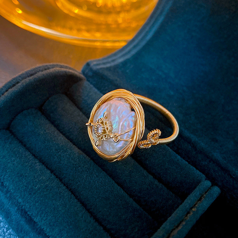 Luminique store | Baroque Pearl Luxury Ring