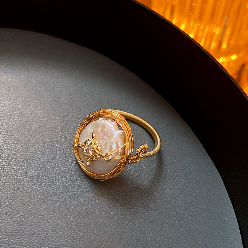 Luminique store | Baroque Pearl Luxury Ring