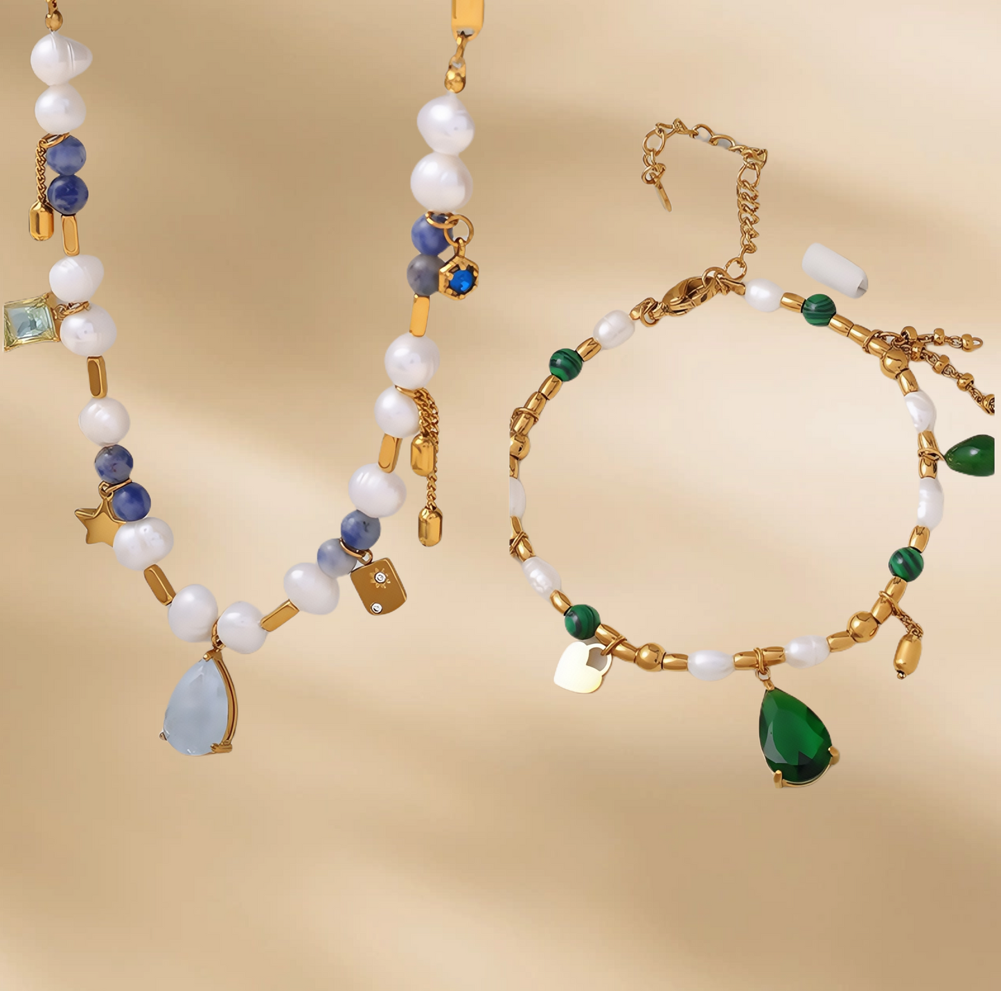 Luminique store | Natural Pearl Vintage Necklace Jewelry