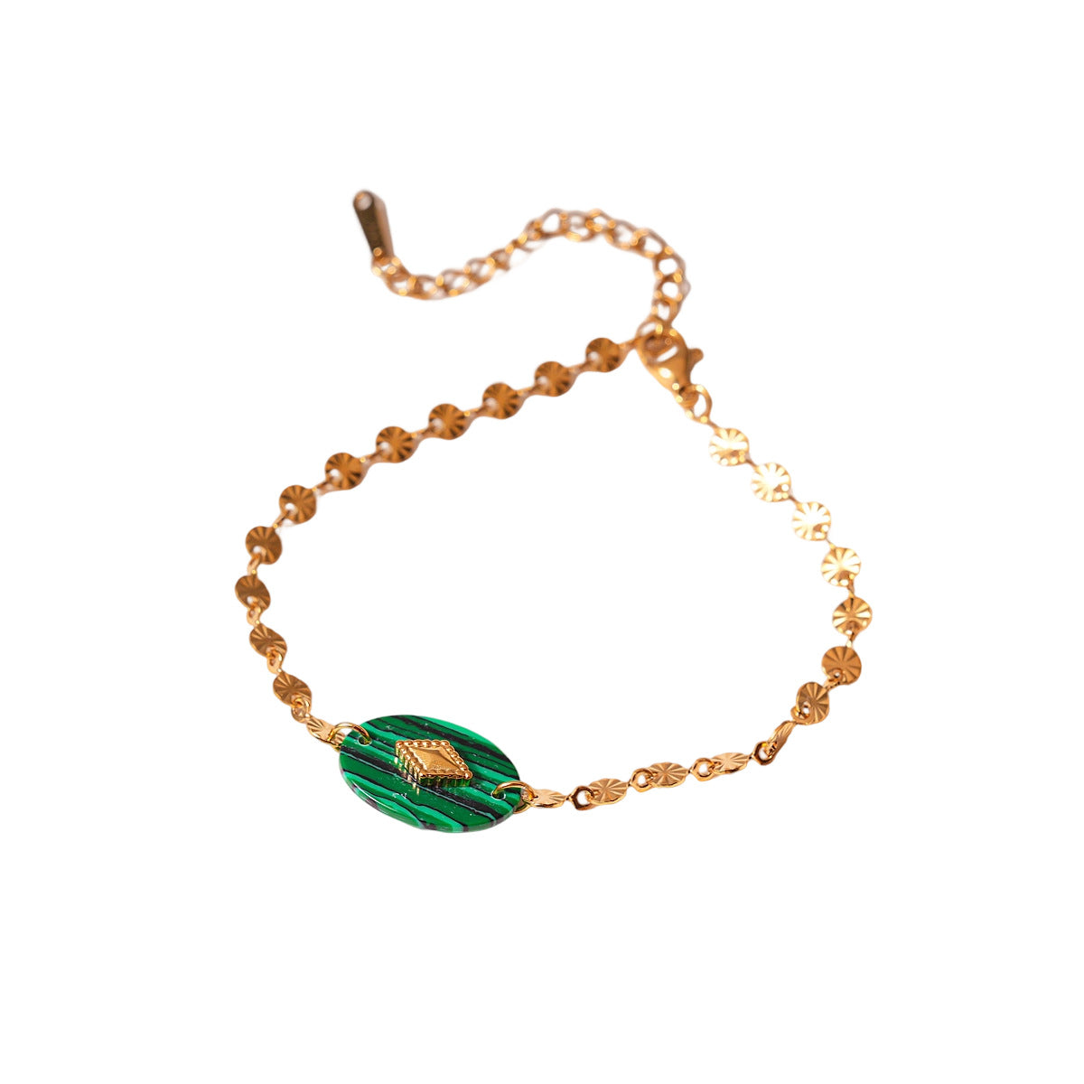 Luminique store | Minimalist Green Malachite Bracelet